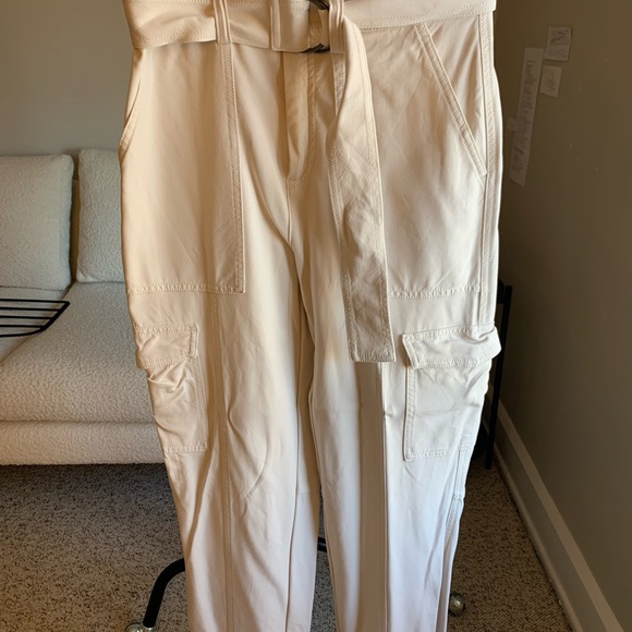 Banana Republic Slim Refined Stretch Cargo Pant in Transition Cream White - Picture 6 of 11